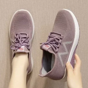 Techshoppy Women Fashion Breathable Fly Knit Sneakers