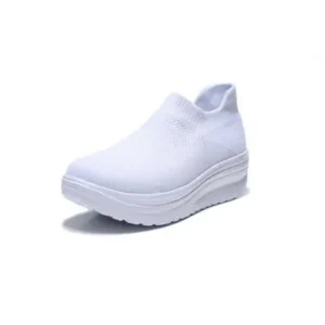 Techshoppy Women Fashion Thick Sole Lightweight Women'S Shoes Flying Woven Sneakers