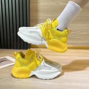 Techshoppy Women Fashion Gradient Mesh Breathable Sneakers