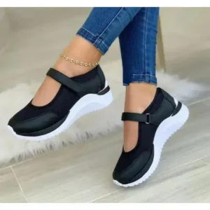 Techshoppy Casual Velcro Platform Plus Size Mesh Sneakers