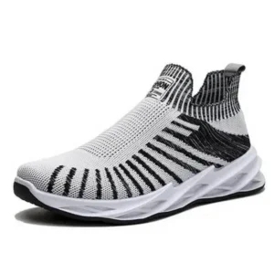 Techshoppy Men'S Fashion Mesh Breathable Lightweight Stripe Sneakers