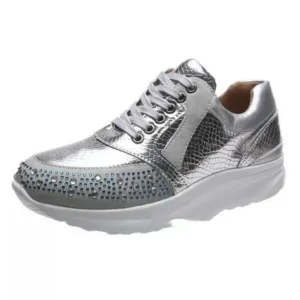 Techshoppy Women Fashion Rhinestones Sneakers