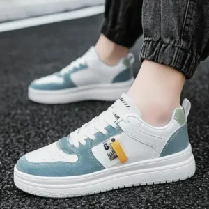 Techshoppy Men Fashion Color Matching Low Top Sneakers