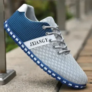 Techshoppy Men Casual Color Matching Breathable Mesh Flat Shoes