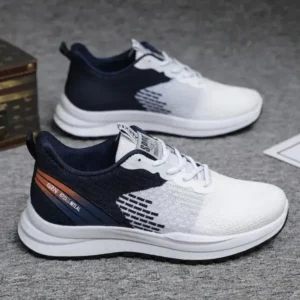 Techshoppy Men Fashion Fall Flyknit Comfort Lace-Up Sneakers