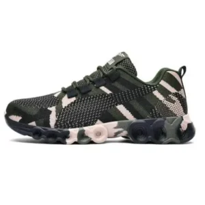 Techshoppy Couple Casual Camouflage Pattern Lace Up Design Breathable Sneakers