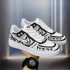 Techshoppy Men Fashion Graffiti Breathable Sneakers