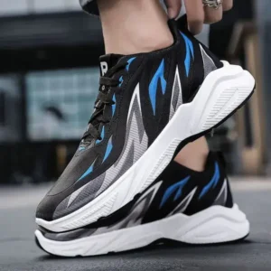 Techshoppy Men Fashion Color Matching Breathable Running Sneakers