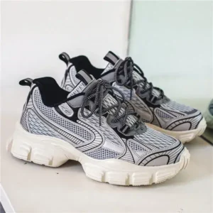 Techshoppy Men'S Fashion Breathable Mesh Shoes Platform Sneakers