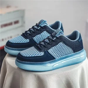 Techshoppy Men'S Fashion Mesh Breathable Lightweight Platform Sneakers