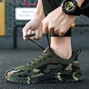 Techshoppy Men'S Casual Mesh Breathable Camouflage Sneakers