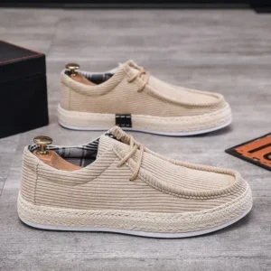 Techshoppy Men'S Fashion Breathable Stripe Canvas Shoes