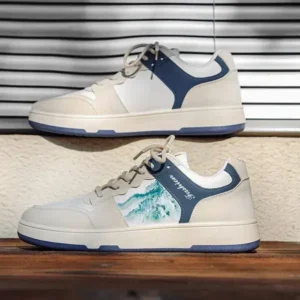 Techshoppy Men'S Casual Landscape Painting Printed Sneakers