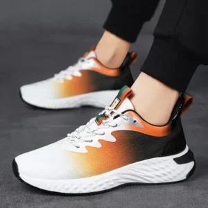 Techshoppy Men'S Fashion Breathable Mesh Color Block Sneakers