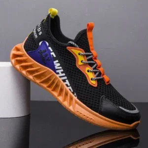 Techshoppy Men'S Fashion Breathable Color Block Air Cushion Sneakers