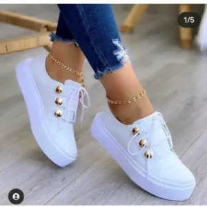 Techshoppy Women Plus Size Casual Platform Sneakers