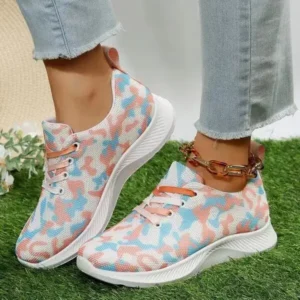 Techshoppy Summer Women Fashion Breathable Casual Colorful Printed Sneakers