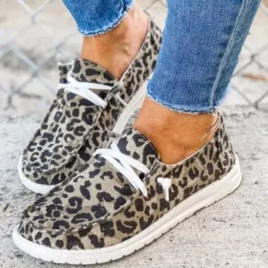 Techshoppy Women Leopard Casual Flat Loafers Shoes