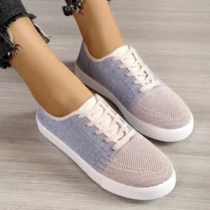 Techshoppy Summer Women Fashion Casual Fly-Woven Mesh Breathable Sneakers