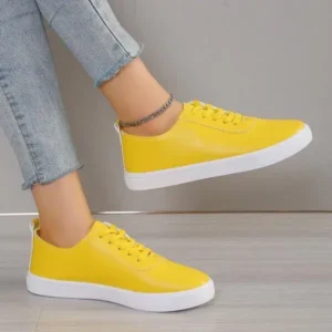 Techshoppy Women Fashion Casual Solid Color Hollow PU Flat Shoes