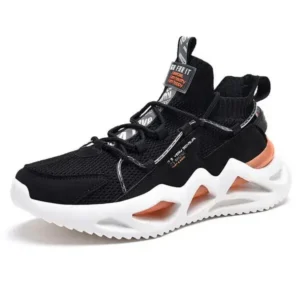 Techshoppy Men Spring Autumn Fashion Casual Colorblock Mesh Cloth Breathable Rubber Platform Shoes Sneakers