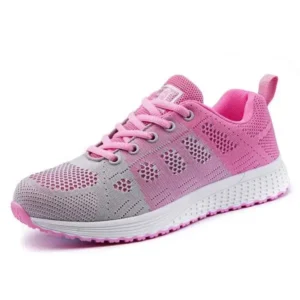 Techshoppy Women Fashion Casual Color Blocking Lace-Up Mesh Breathable Sneakers