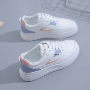 Techshoppy Women Fashion Round Toe Thin Strap Platform Sneakers