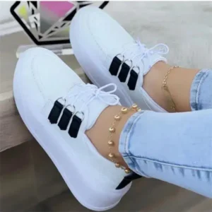 Techshoppy Women Fashion Lace-Up Sneakers