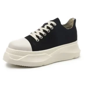 Techshoppy Women Casual Breathable Low Top Canvas Platform Shoes