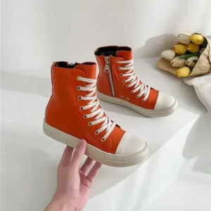 Techshoppy Orange Up Platform High Top Casual Shoes