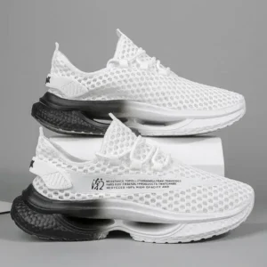 Techshoppy Men Fashion Breathable Hollow Mesh Sneakers