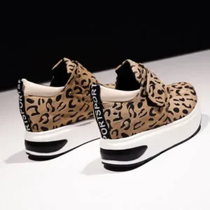 Techshoppy Women Fashion Wedge Leopard Leopard Sneakers