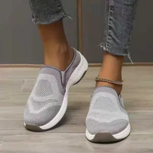 Techshoppy Women Fashion Fly Knit Casual Colorblock Flat Sneakers