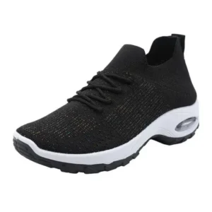 Techshoppy Women Fashion Fly Knit Lightweight Breathable Soft Sole Sneakers