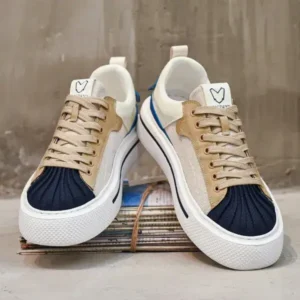 Techshoppy Men Fashion Mesh Breathable Color Block Sneakers