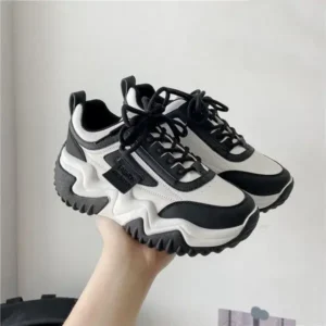 Techshoppy Women Fashion Solid Color Platform Casual Sneakers